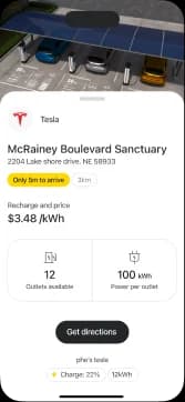 Electric charge point finder
